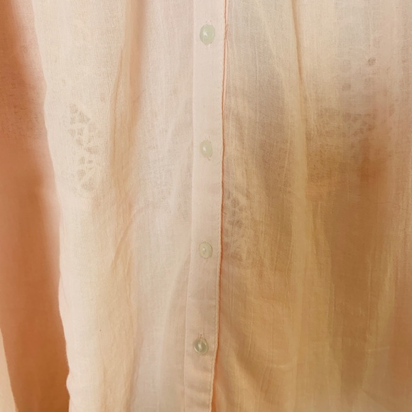 Free People Boho Top Blush Pink Medium Lace Crochet Prairie Bohemian - Picture 14 of 16